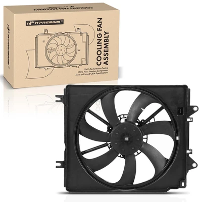 Right Engine Radiator Cooling Fan Assembly with Shroud