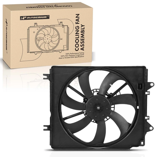 Right Engine Radiator Cooling Fan Assembly with Shroud for 2017-2022 Honda CR-V