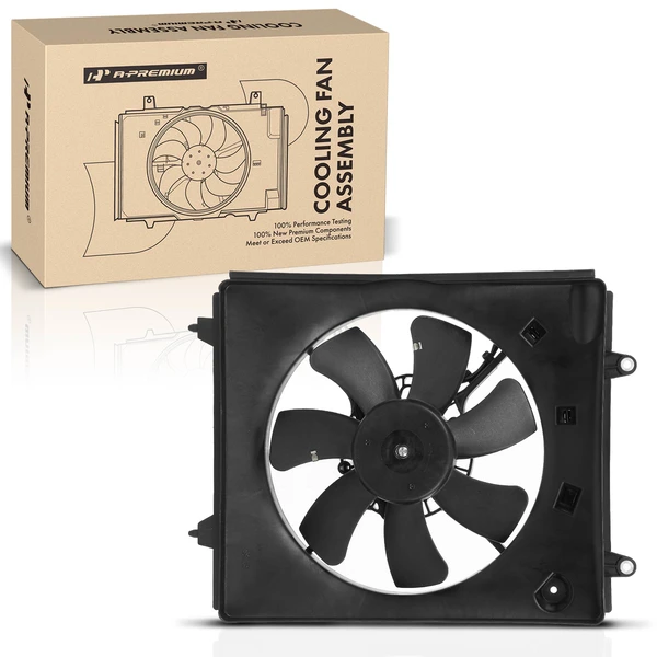 Right Engine Radiator Cooling Fan Assembly with Shroud for Honda CR-V 15-16 2.4L