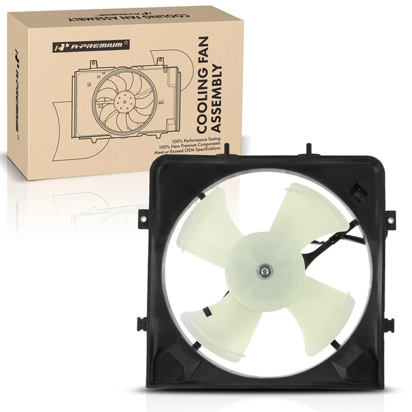 Single AC Condenser Fan Assembly with Shroud for Honda Civic 92-95 Civic del Sol