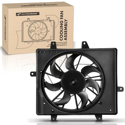 Single Radiator Cooling Fan with Shroud Assembly