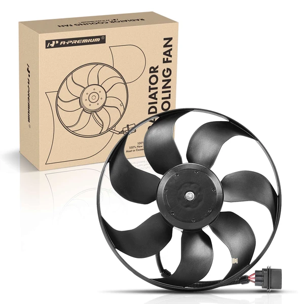 Engine Radiator Cooling Fan Assembly for Audi TT 03-06 Volkswagen Golf 02-06