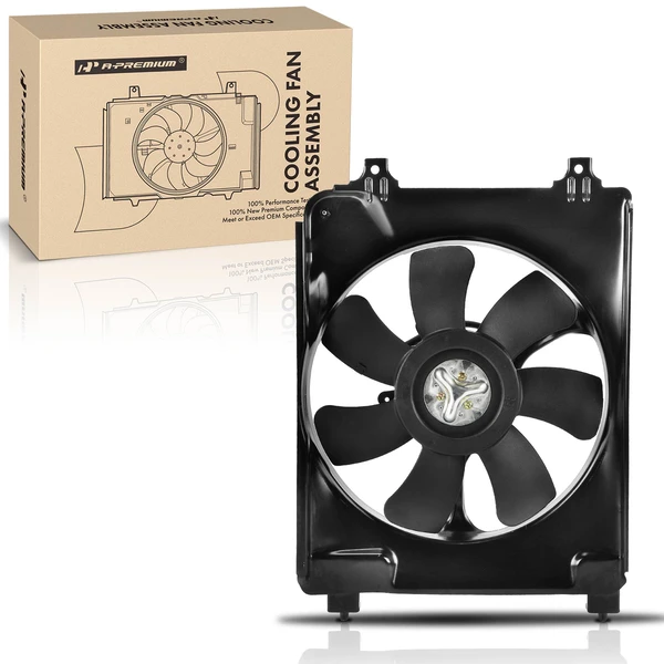 Single AC Condenser Fan Assembly for Honda Civic 2006-2011 L4 1.8L