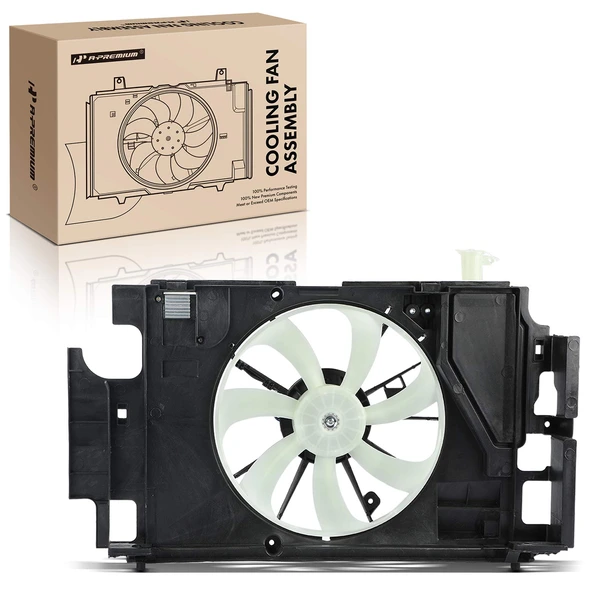Single Engine Cooling Fan Assembly with Control Module for Toyota Prius C 2015-2019