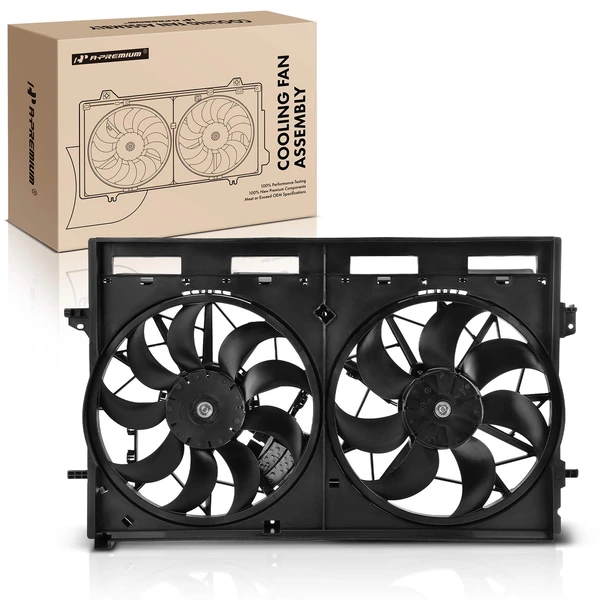 Dual Radiator Cooling Fan Assembly with Control Module for Nissan Rogue 2021-2023