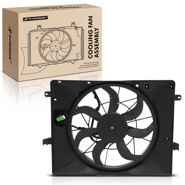 Single Radiator Cooling Fan Assembly with Resistor for Hyundai Genesis Coupe