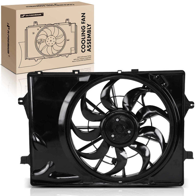 Single Radiator Cooling Fan Assembly with Brushless Motor for Hyundai Tucson Kia Sportage