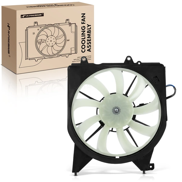 Single Radiator Cooling Fan Assembly with Shroud for Honda Civic 2017-2021