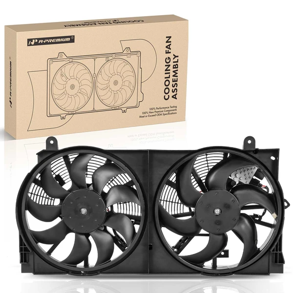 Engine Radiator Cooling Fan Assembly with Shroud for Nissan LEAF 2013-2022