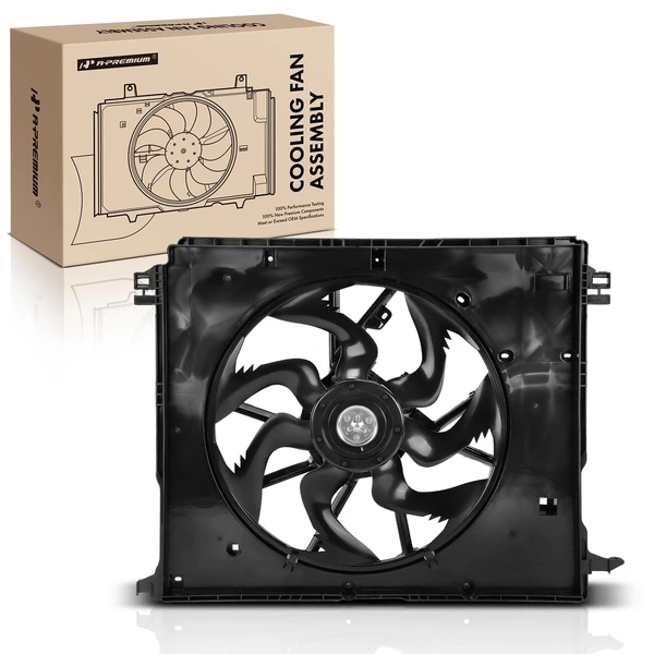 Single Radiator Cooling Fan Assembly with Brushless Motor for Toyota Highlander