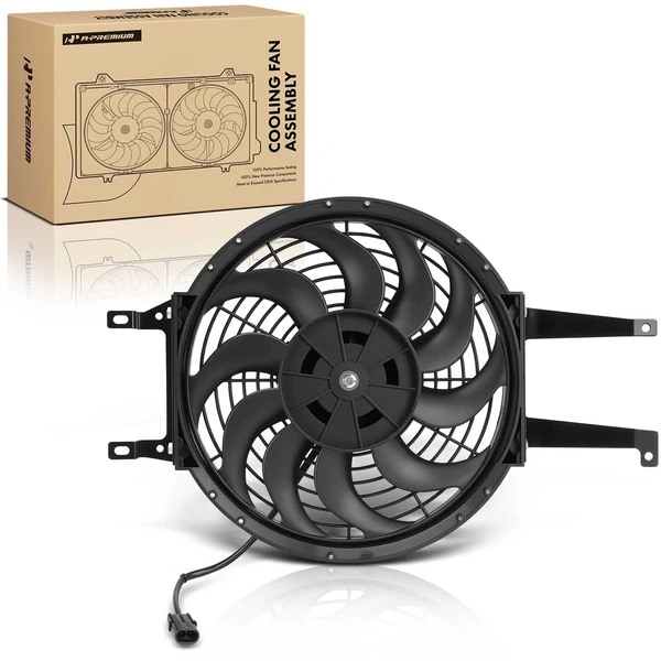 Radiator Cooling Fan Assembly with Shroud for 1992-1999 Chevrolet K1500 Suburban