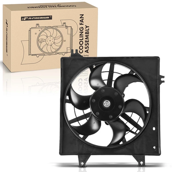 Single AC Condenser Fan Assembly for Kia Sephia 1998-2001 Spectra 2000-2004