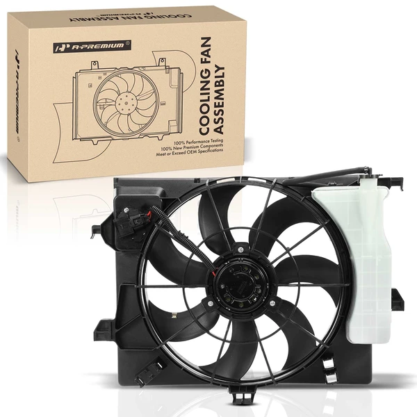 Engine Radiator Cooling Fan Assembly with Shroud for Hyundai Accent 12-14 1.6L