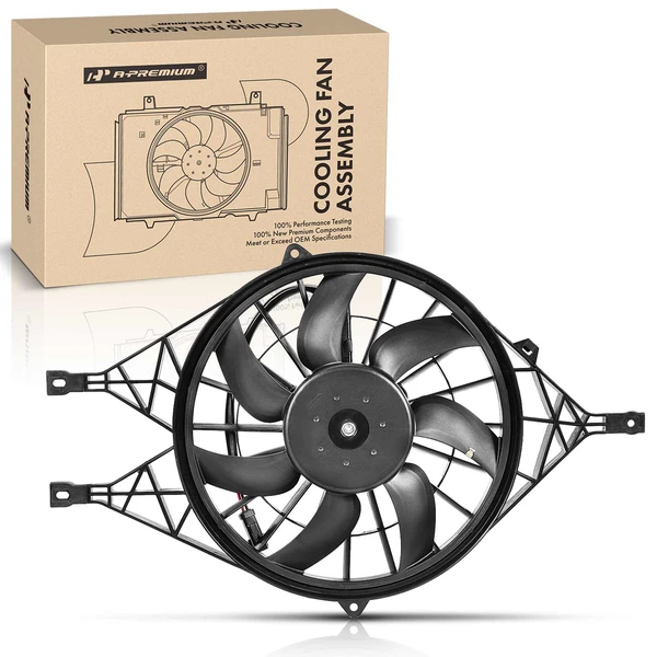 Engine Radiator Cooling Fan Assembly with Shroud for 2000-2004 Dodge Dakota