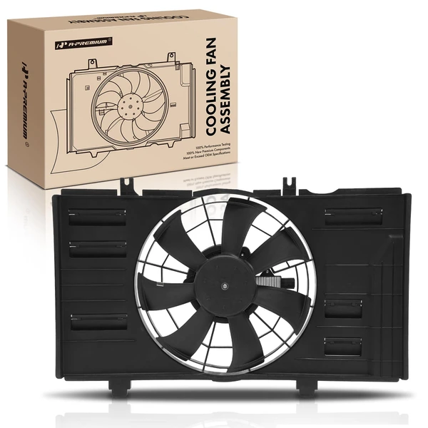 Engine Radiator Cooling Fan Assembly with Shroud for 2002-2005 Dodge Neon
