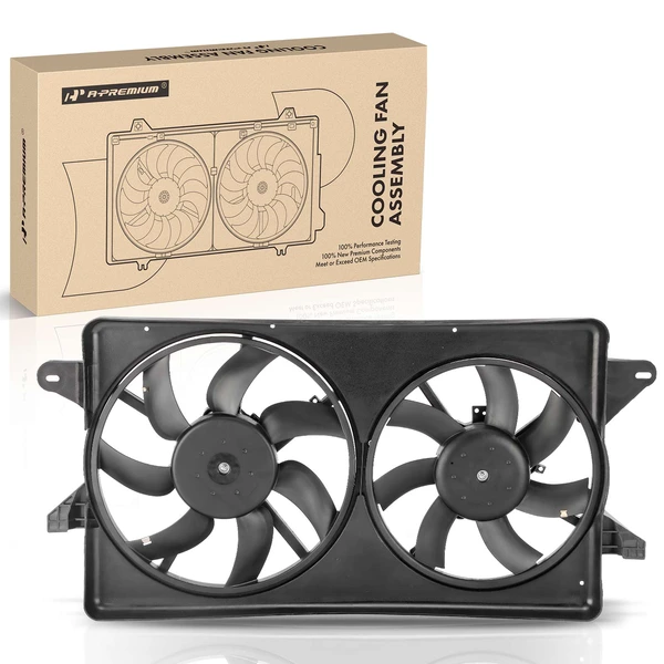 Engine Radiator Cooling Fan Assembly with Shroud for 2004-2007 Mercury Monterey