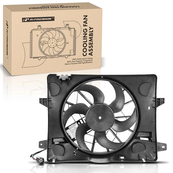 Engine Radiator Cooling Fan Assembly with Shroud for 2003-2004 Mercury Marauder