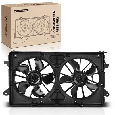 Dual Radiator Cooling Fan Assembly with Brushless Motor Assembly