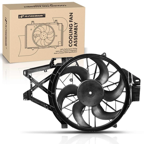 Engine Radiator Cooling Fan Assembly with Shroud for 1999-2004 Ford Mustang