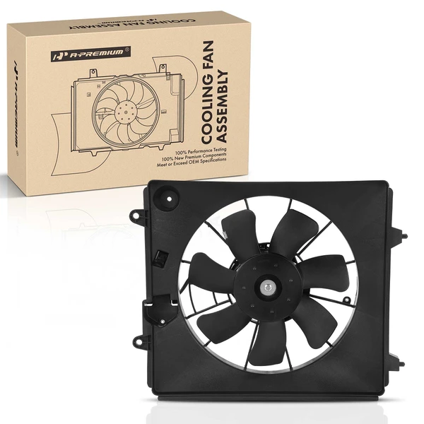 AC Condenser Cooling Fan Assembly with Shroud for Honda CR-V 2007-2009 L4 2.4L