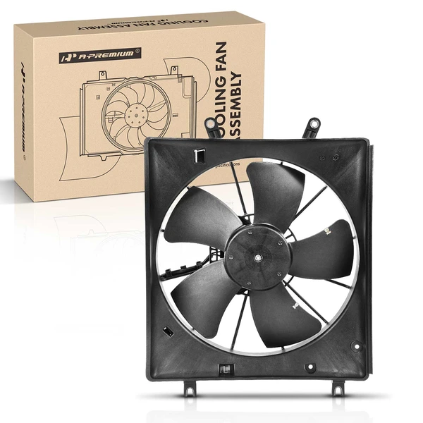 Left Engine Radiator Cooling Fan Assembly with Shroud for Acura TL 2004-2008