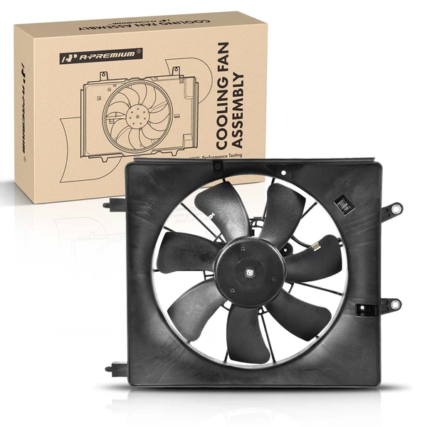 Right AC Condenser Cooling Fan Assembly with Shroud for Acura TSX 04-08 L4 2.4L