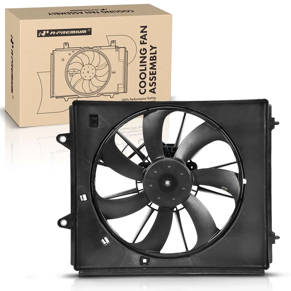 Right Engine Radiator Cooling Fan Assembly with Shroud for Honda Odyssey 11-17