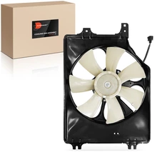Single AC Condenser Cooling Fan Assembly with Shroud for 2005-2012 Acura RL
