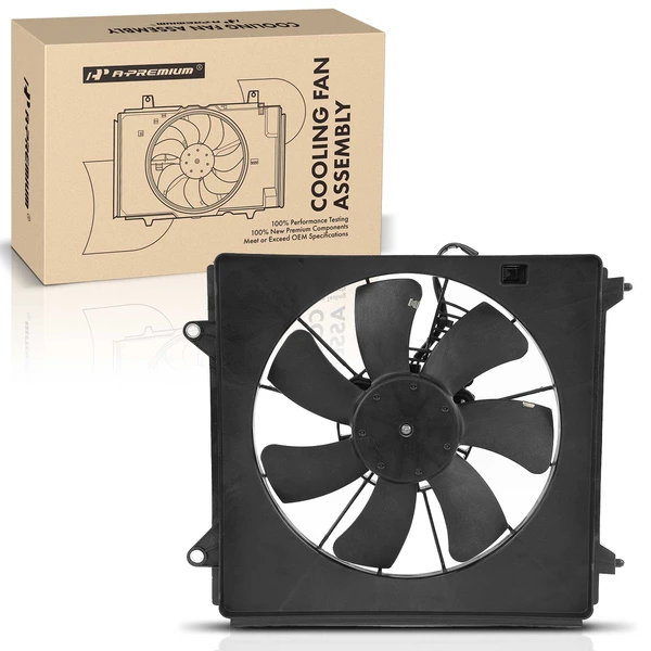 Right Engine Radiator Cooling Fan Assembly for Honda Accord 2013-2017 L4 2.4L