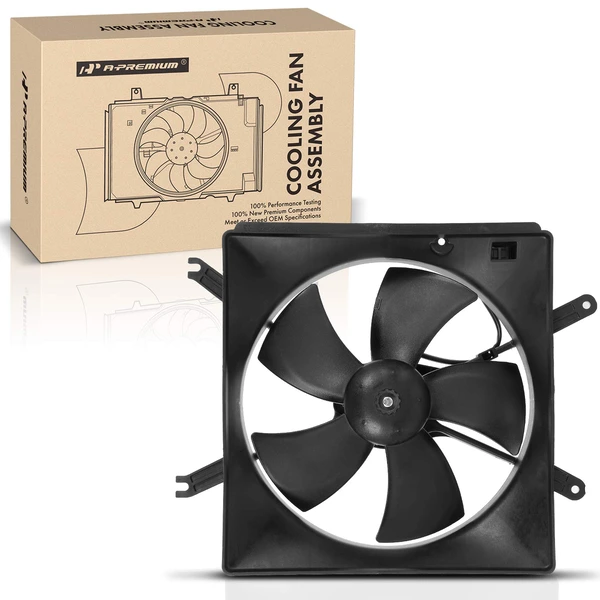 Left Engine Radiator Cooling Fan Assembly with Shroud for 1994-2001 Acura Integra