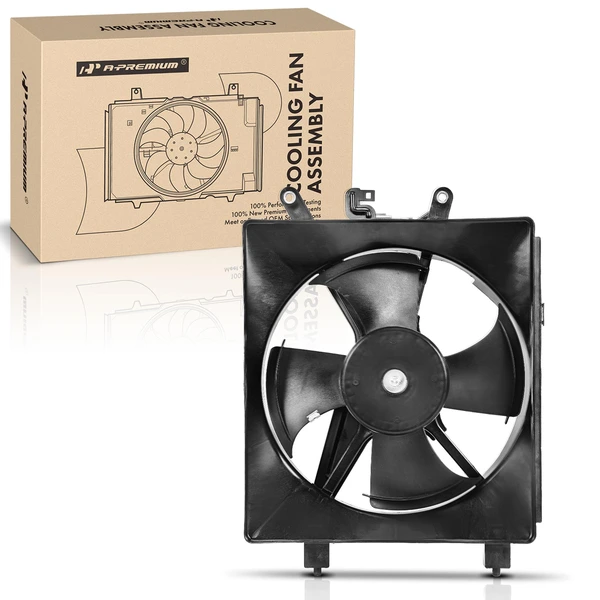 AC Condenser Fan Assembly with Shroud Assembly for Honda Civic 2001-2005 1.7L