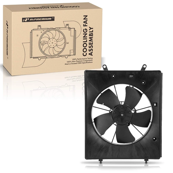 Engine Radiator Cooling Fan Assembly with Shroud for 2001-2002 Acura MDX