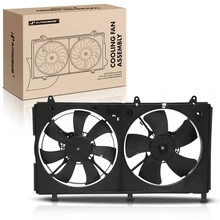 Radiator Dual Cooling Fan Assembly with Shroud for Mitsubishi Galant 04-12 L4 2.4L