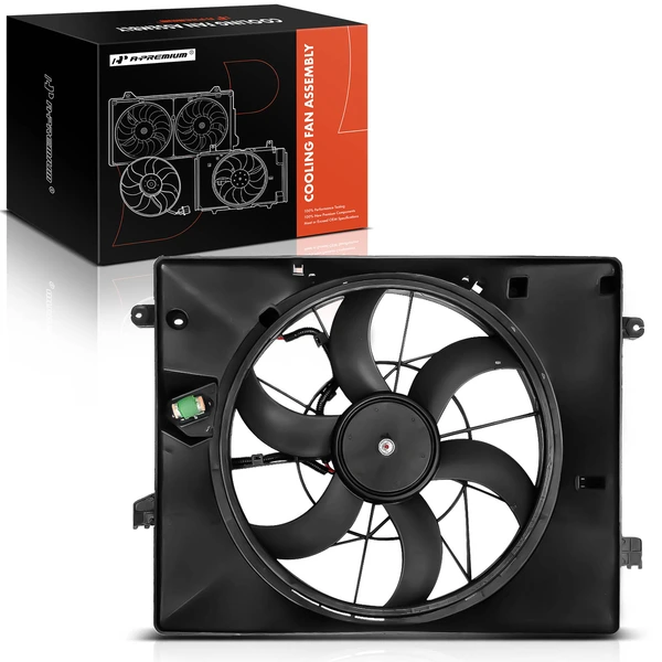 Radiator & Condenser Fan Assembly with Shroud for Hyundai Genesis Coupe 10-12