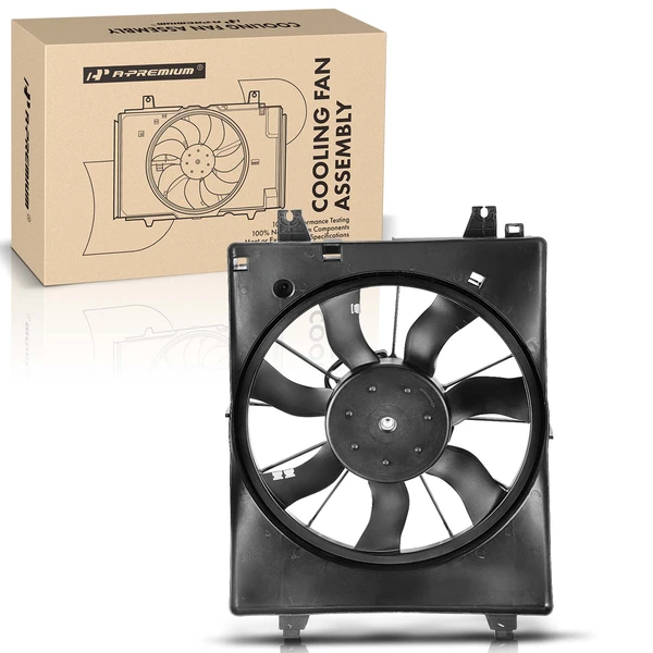 Right AC Condenser Cooling Fan Assembly for Hyundai Veracruz 2007-2012 V6 3.8L