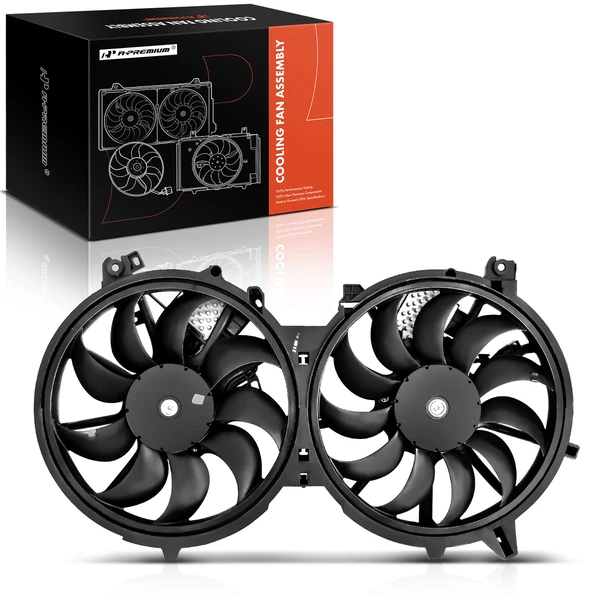 Dual Radiator Cooling Fan Assembly with Controller for INFINITI FX50 M56 Q70 Q70L