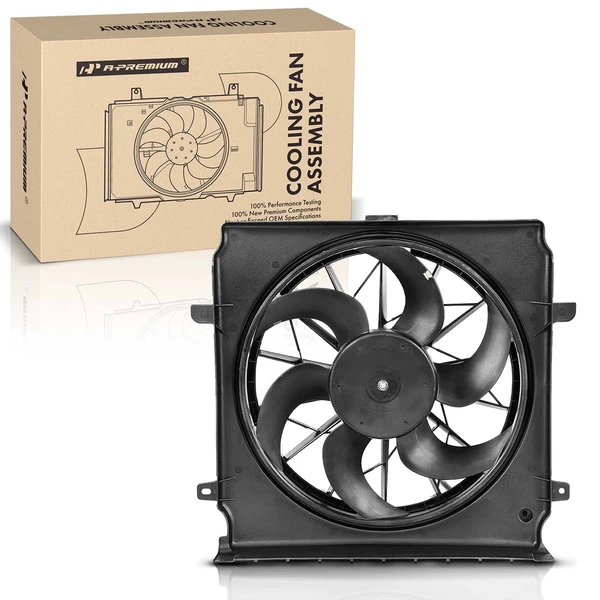 Engine Radiator Cooling Fan Assembly with Motor for Jeep Liberty 04-05 2.4L 3.7L