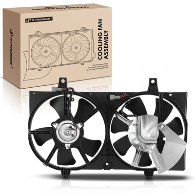 Dual Engine Radiator Cooling Fan Assembly with Shroud