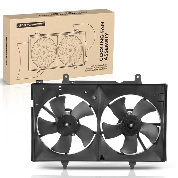 Engine Radiator Cooling Fan Assembly with Shroud for 2004-2009 Nissan Quest