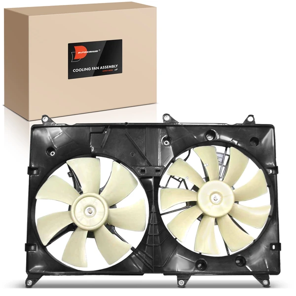 Dual Radiator Cooling Fan Assembly with Shroud for Lexus RX300 Toyota Highlander