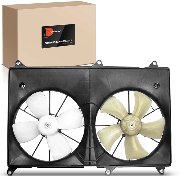 Dual Radiator Cooling Fan Assembly with Shroud for Toyota Highlander 01-03 2.4L