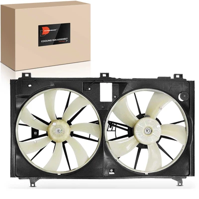 Dual Radiator Cooling Fan with Shroud Assembly