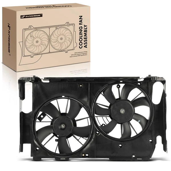 Dual Radiator Cooling Fan Assembly with Shroud for 2006-2012 Toyota RAV4