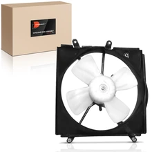 Single Radiator Cooling Fan Assembly with Shroud for 1996-2000 Toyota RAV4