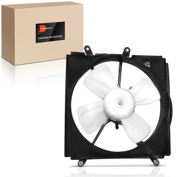 Single Radiator Cooling Fan Assembly with Shroud for Toyota RAV4 96-00 L4 2.0L