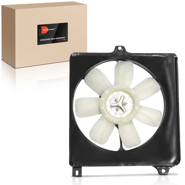 Single AC Condenser Fan Assembly with Shroud for Toyota RAV4 1996-2000 L4 2.0L