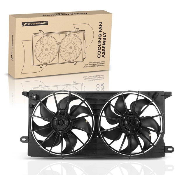 Engine Radiator Cooling Fan Assembly with Shroud for 1997-2005 Buick Park Avenue