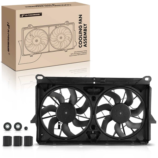 Dual Radiator Cooling Fan Assembly for 2005-2006 Chevrolet Silverado 1500
