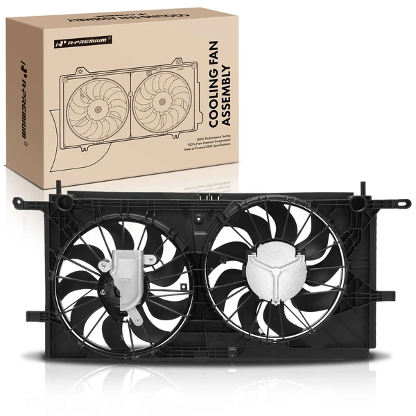Radiator Dual Cooling Fan Assembly with Shroud for 2001-2005 Chevrolet Venture