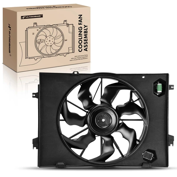 Radiator Cooling Fan Assembly with shroud for 2005-2010 Kia Sportage